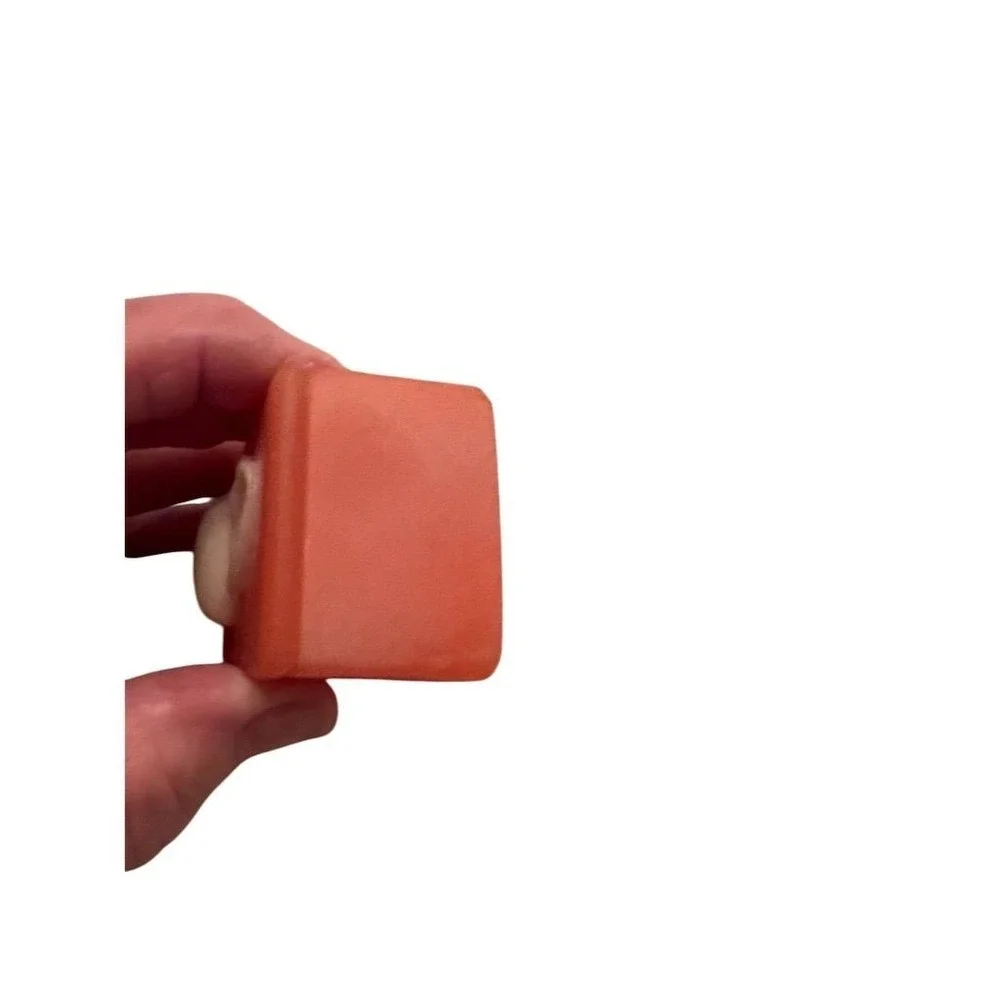 Vintage 80s Incolay Trinket‎ Box Coral Resin Shell Design Multicolor mini